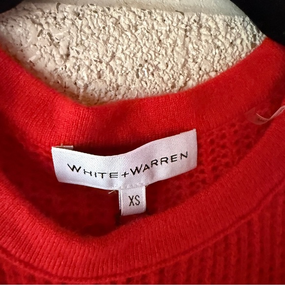 White + Warren Cashmere Waffle Mesh Tee Top Sweater XS - Picture 5 of 9